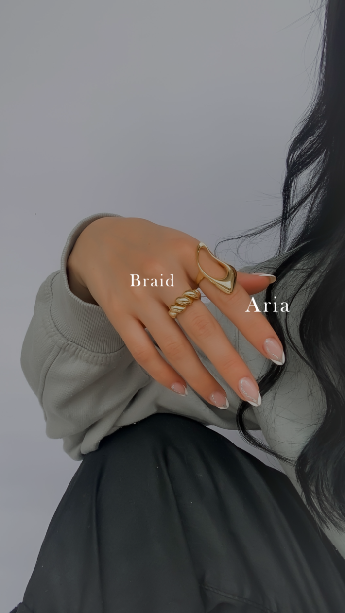 Anillo Aria ajustable elaborado en plata de ley 925